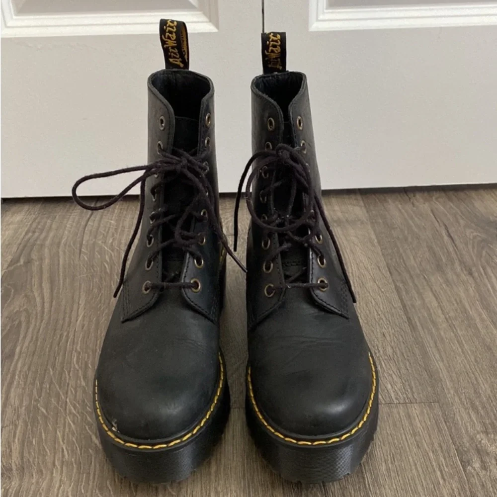 Dr Martens Shiver Hi Black Boots - Picture 3 of 8